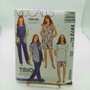 McCall's 5972 Vintage 1992 Sewing Pattern Trio Size Small 10 12 or Medium 14 16